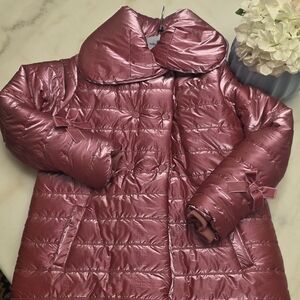 Elegant Pink Girl's Puffer Jacket